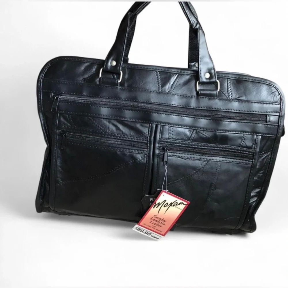 MAXAM - Genuine Lambskin Leather Briefcase 16